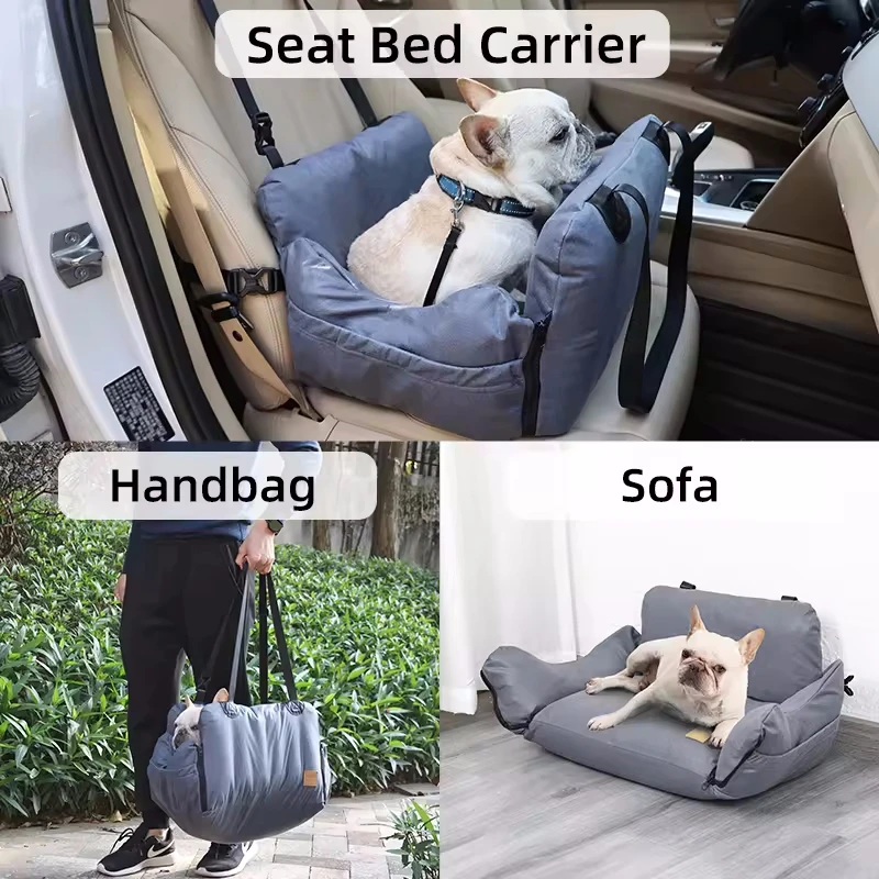 

Dog Car Seat Car Seat Nest Sofa Pet Travel Durable Pet Carrier Bed Removable Cushion Pet Booster Seat for Small Medium Dogs