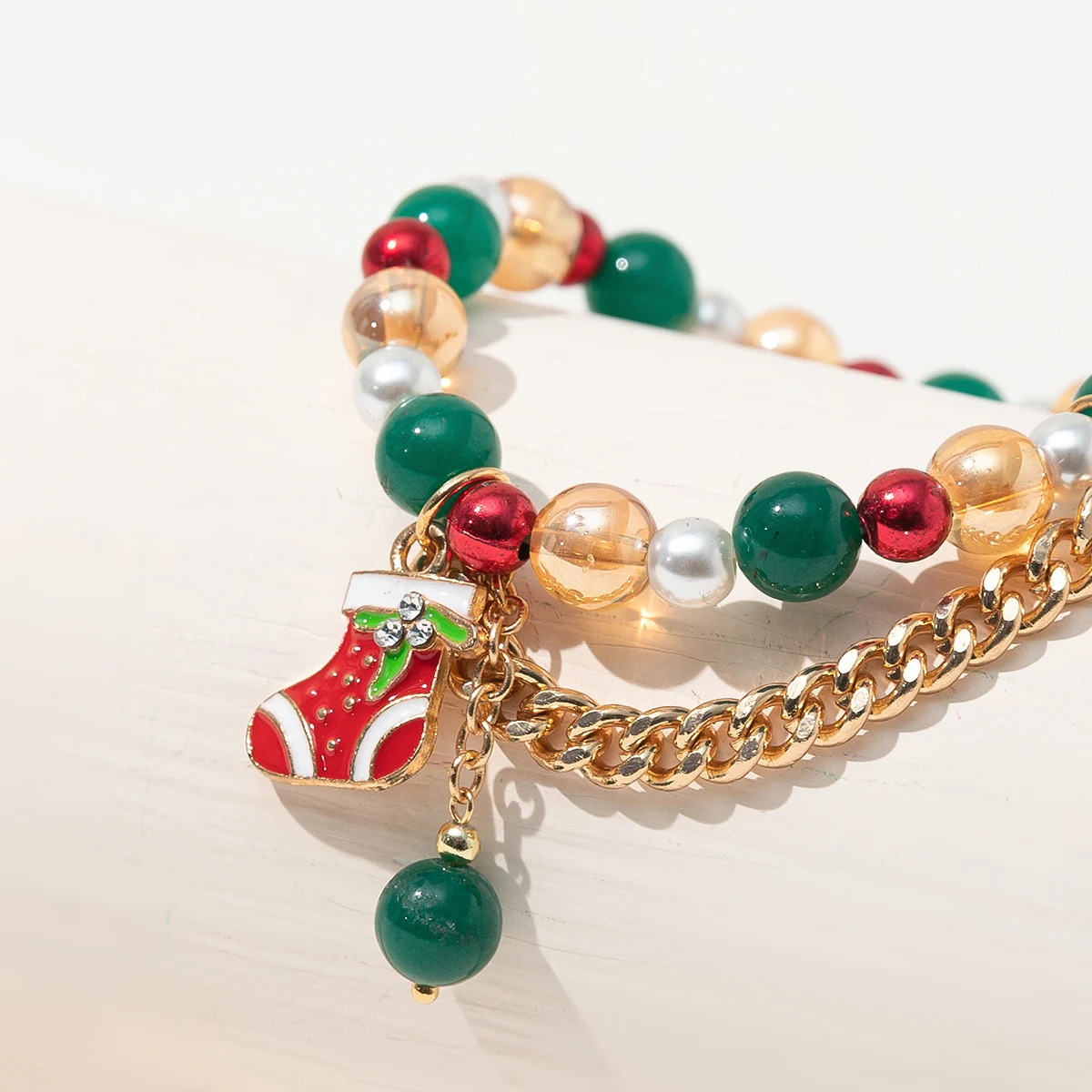 سوار ساحر مطرز لعيد الميلاد للنساء، هدية مجوهرات على شكل شجرة سانتا ندفة الثلج، 18 أنماط، أزياء احتفالية بهيجة