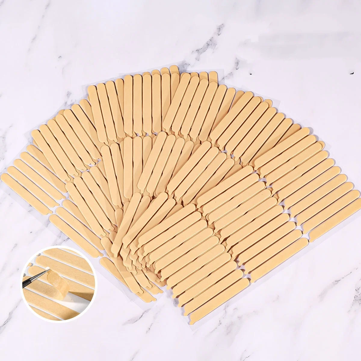 

10Pcs Transparent Adhesive Tape False Nails Display Stand Glue Double-sided Pasted Practice Show Round Strong Sticky Glue Sticke