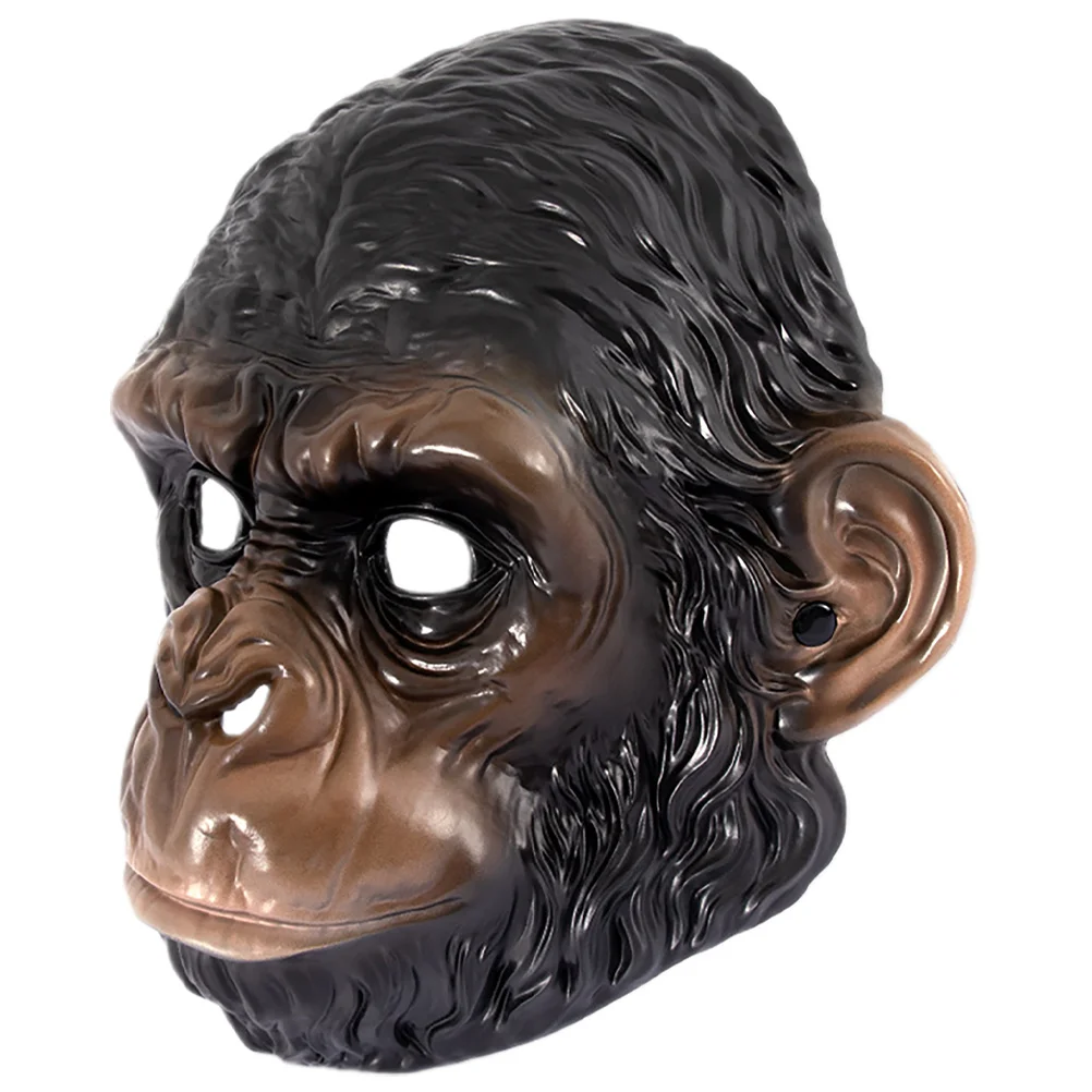 قناع غوريلا واقعي للبالغين، زي حفلة المهرجانات، تصميم حيوان مخيف، قناع تنكري لمناسبات الهالوين الخارجية #3