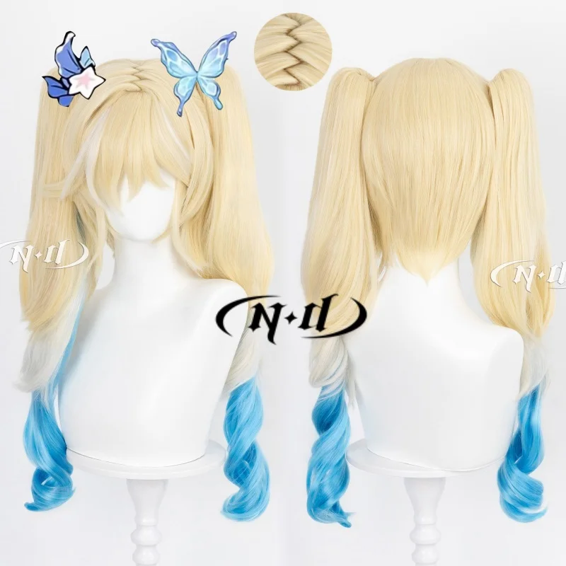 ND كتم فتاة ستيلا الملونة الصيف Eggy حزب تأثيري الباروكات الشعر هيربيسي ل Comic-con Cosplayer هالوين زي موضوع الحزب #1