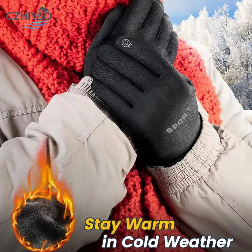 

CZHIYAO Winter Gloves Men's and Women's Touch Screen Anti Slip and Cold Weather Warm for Fitness Running Cycling Training Skiing