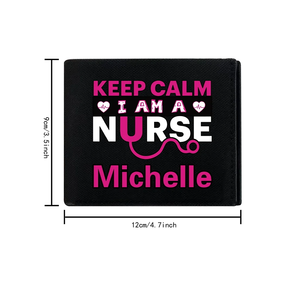 Personalized Customized Name Pocketbook Multi-Function Id Card Holder Simple and Durable Coin Pouch Pocketbook Credit Case Bag