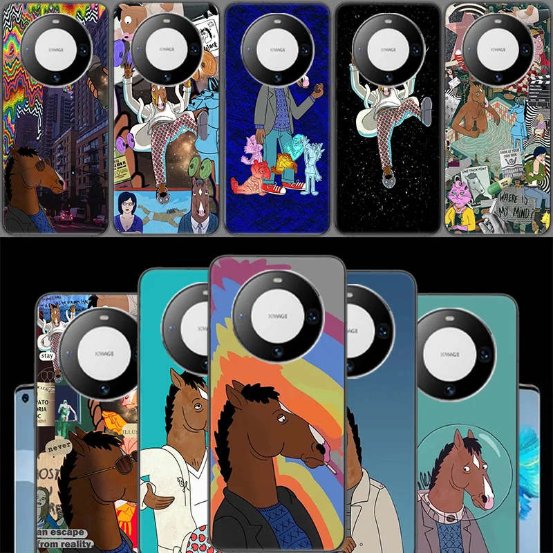 Cartoon B-boJack Horsemans Phone Case For Huawei P40 Lite P50 Pro P30 P20 P10 Y5 Y6 Y7 Y9 2019  Mate 30 20 Pro 10 Lite Cover