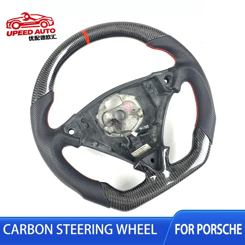 

Suitable for Custom Porsche Cayenne Macan 997 Panamera 911 958 970 Taycan 996 981 971 991 986 carbon fiber steering wheel