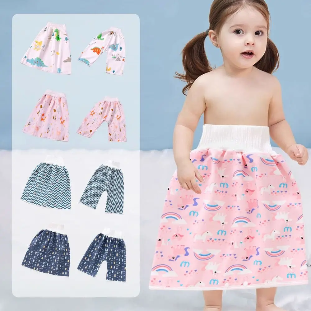 

Waterproof Baby Diaper Waterproof Pant Leak Proof Cotton Sleeping Bed Potty Trainining Cotton Diaper Skirt Anti-Side Leakage