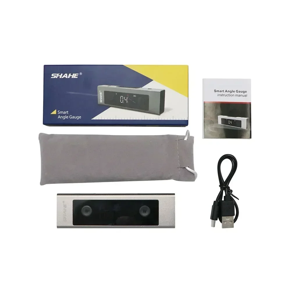 Imagem -05 - Shahe-digital Inclinômetro Ângulo Medida Régua Laser Bi-direcional Luz Vermelha Marcação Dual Screen Angle Finder