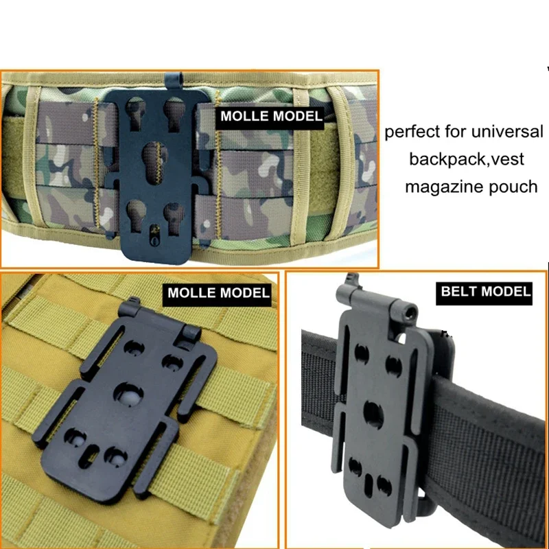 Tactical Modular System Molle Receiver Attachment Adapter Platform For Attaching Molle Bags,Magazine Pouch,Molle Backpack ,Vest