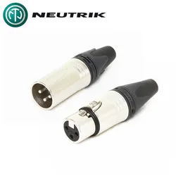 40PCS/Lot For NEUTRIK 3-pin XLR Canon plug high-grade gold-plated NC3MXX male and female NC3FXX Microphone three-core connector