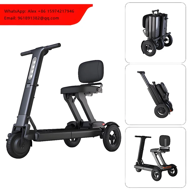 3 Wheel Intelligent Foldable Scooter Lithium Battery Mobility Adult Handicapped Tricycles Electric Scooter
