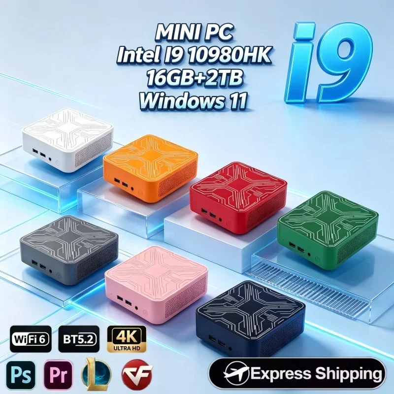 ミニpc、intel-core-i9-10980hk、windows-11搭載、16gb-ram、2tb-ssd、wi-fi-6対応、日常の家庭やオフィスでの使用に最適。