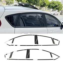 Dla Ford Fiesta 2009-2014 Hatchback Window Chrome Usuń Blackout ABC Słupki Błyszczące Czarne Naklejki