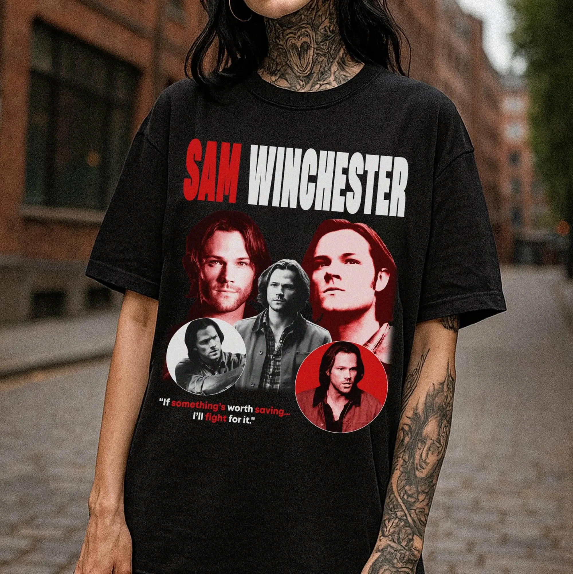 

Sam Winchester Retro Printed Women's T-shirt Spring/Summer Fashion Trend Pure Cotton Top Neutral Short Sleeve T-shirt