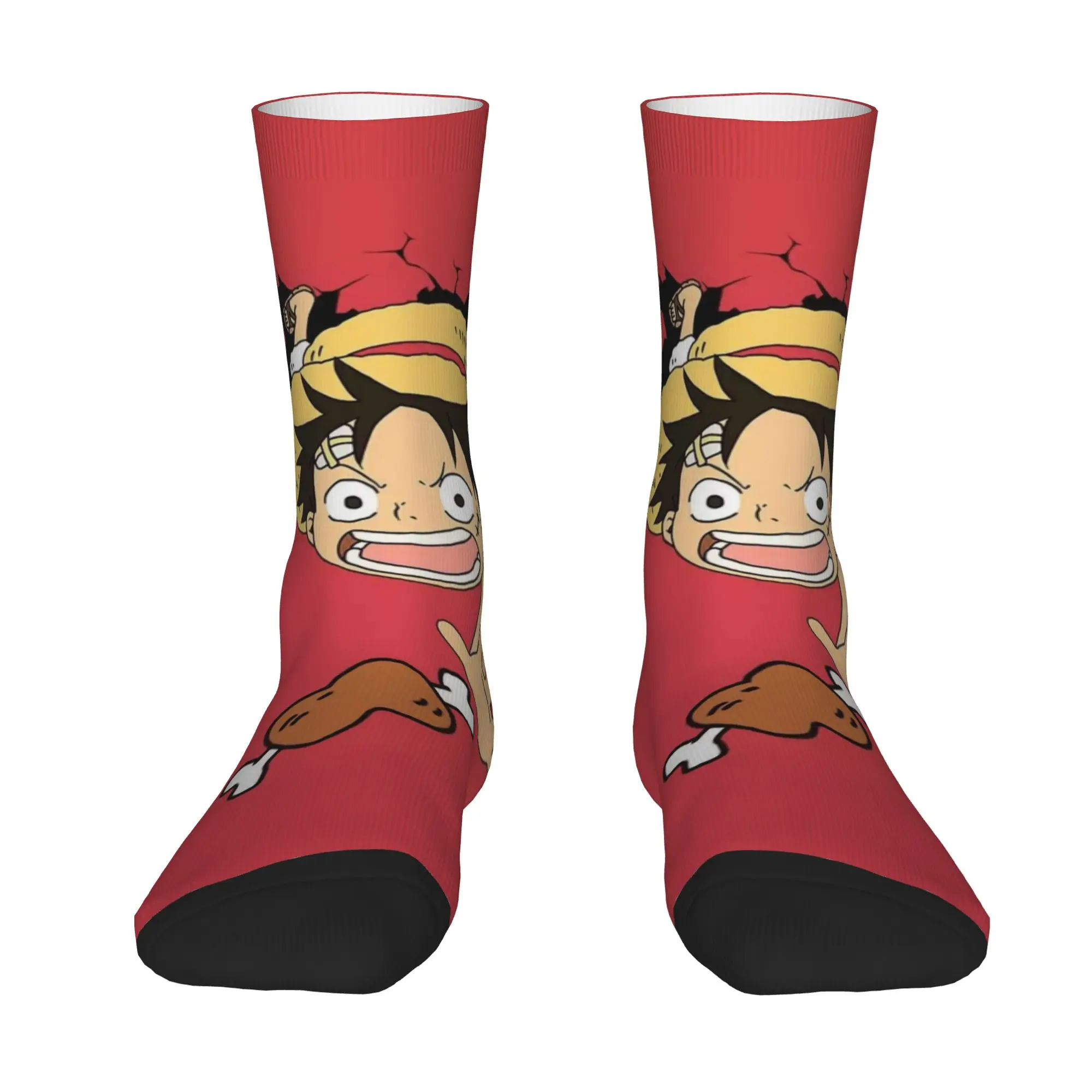 1 Pair Funny Sock One Piece Luffy (26) Hip Hop Seamless Pattern Printed Men Socks Casual Men's Socks