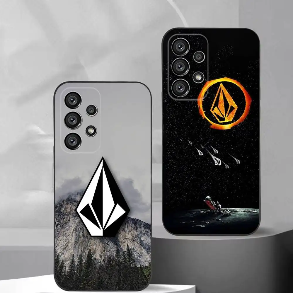 

V-VOLCOM-S Sport Style Phone Case For Samsung S25,S24,S21,S22,S23,S30,Ultra,S20,Plus,Fe,Lite,Note,10,9,5G Black Cover