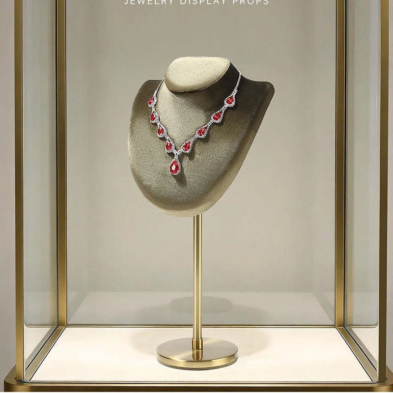 

Necklace display stand, portrait model jewelry stand, counter jewelry display props