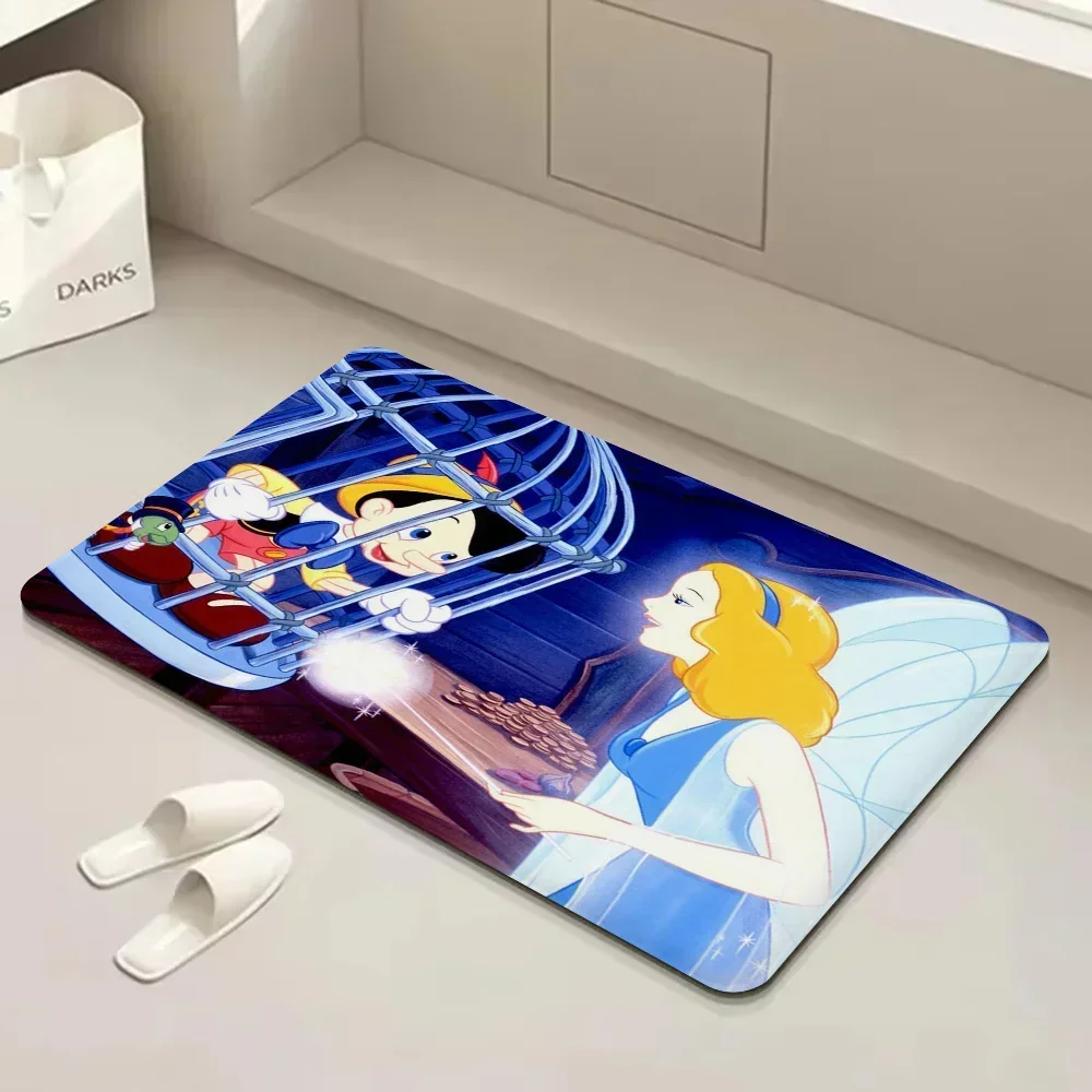 Disney Pinocchio Floor Mat Retro Multiple Choice Living Room Kitchen Rug Non-Slip Modern Home Decor