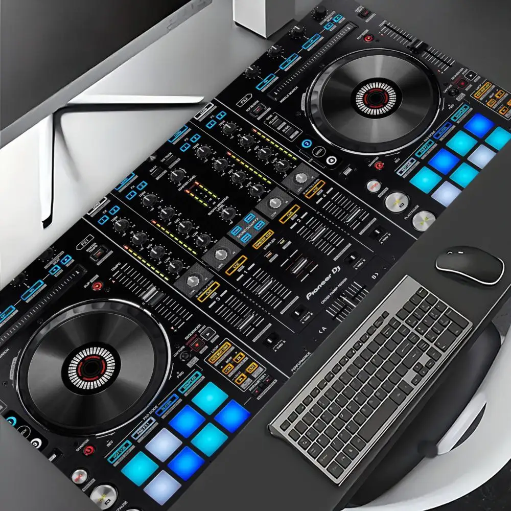 

Large Size Gaming Mouse Pad, HD DJ Audio Design Pattern, Rubber Non-slip, Stitched Edges, Perfect for Office and Gaming Settings