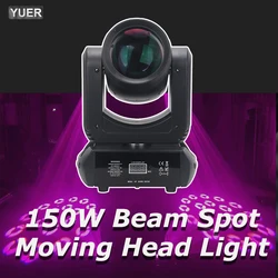 YUER NEW Mini 150W LED Moving Head Light  Beam Spot 18 Rotating Prisms Dj Dmx Stage Light Effect Light Disco Dj Bar Wedding Club