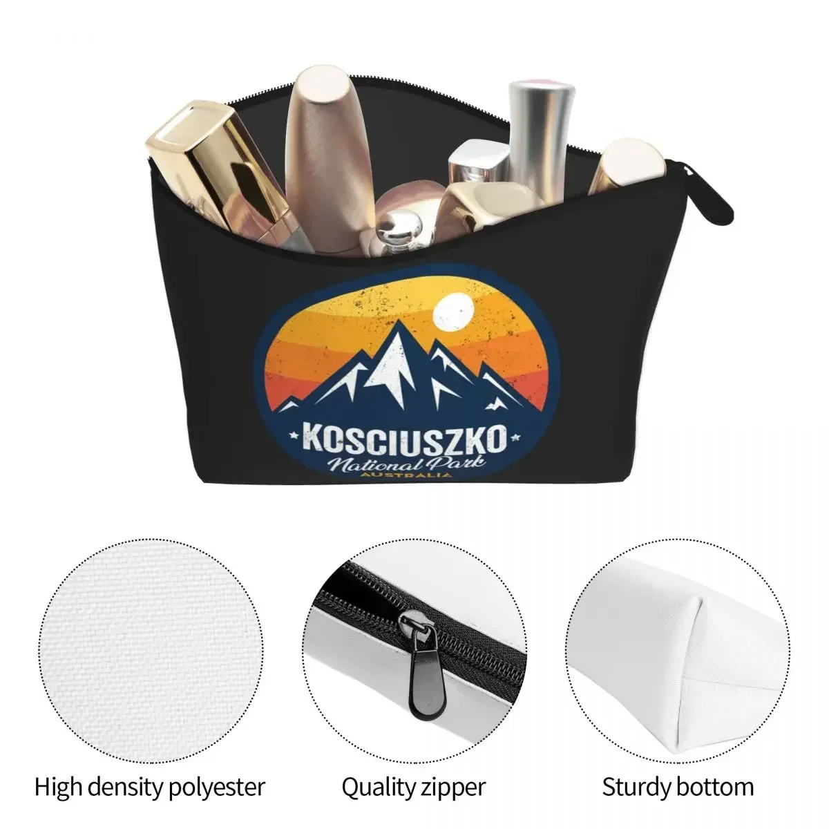 Mount Kosciuszko National Park New South Wales Australia Women Cosmetic Bags Travel Toiletry Storage Dopp Kit Box