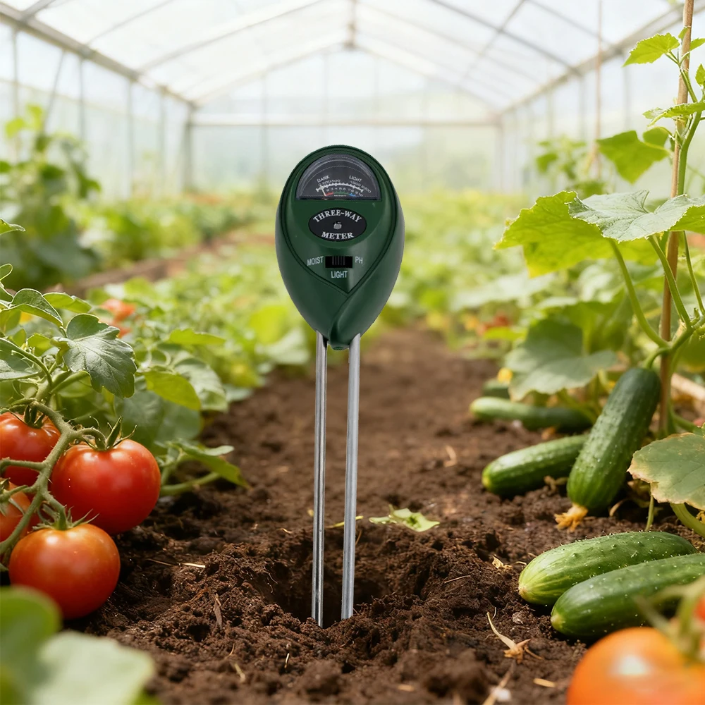 اختبار التربة رطوبة النبات ضوء الشمس PH اختبار الزهور كاشف الرطوبة تستر أداة 2 مجسات أداة مراقبة التربة الرقمية