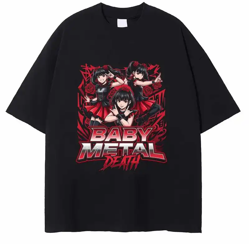 Camiseta vintage de Babymetal, camiseta para fanáticos de la música metal, mercancía de bandas de ídolos japoneses, camiseta de death metal, regalo de ropa rockera unisex