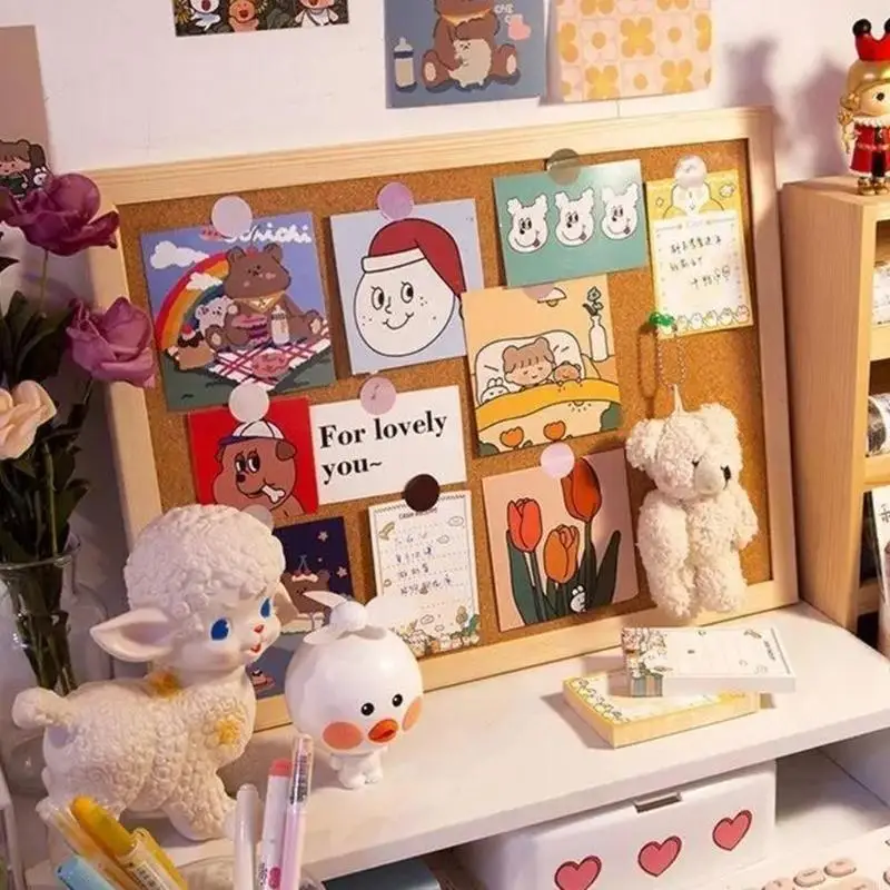 2025 Новая деревянная рамка Cork Bulletin Board Board Board Cork Utement Board Decorative Pin Board для кухни в классе.