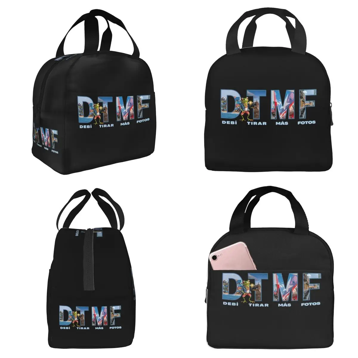 bolsa-termica-portatil-dtmf-insulated-lunch-bag-para-criancas-colecao-bad-bunny-debi-tirar-mas-fotos-lancheira-escolar-isolada-para-alimentos