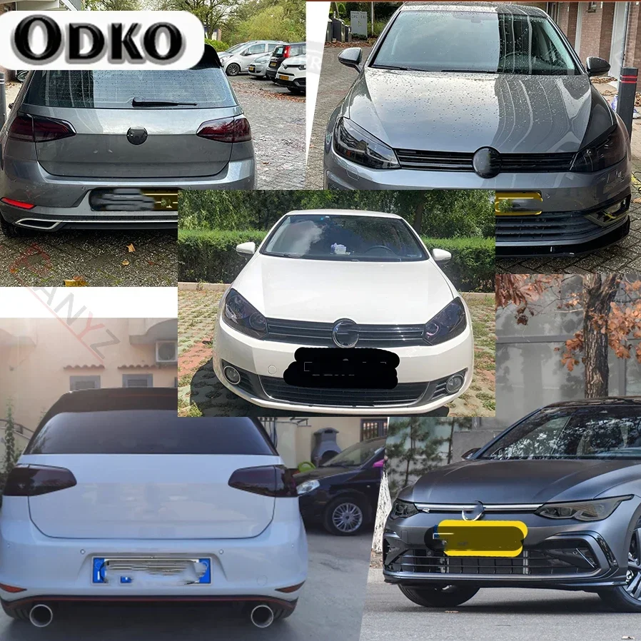 TPU Car Headlights Taillights Black Protective Film Transparent Sticker Refit For Volkswagen VW Golf 7 8 MK7 MK7.5 MK8 2014-2022