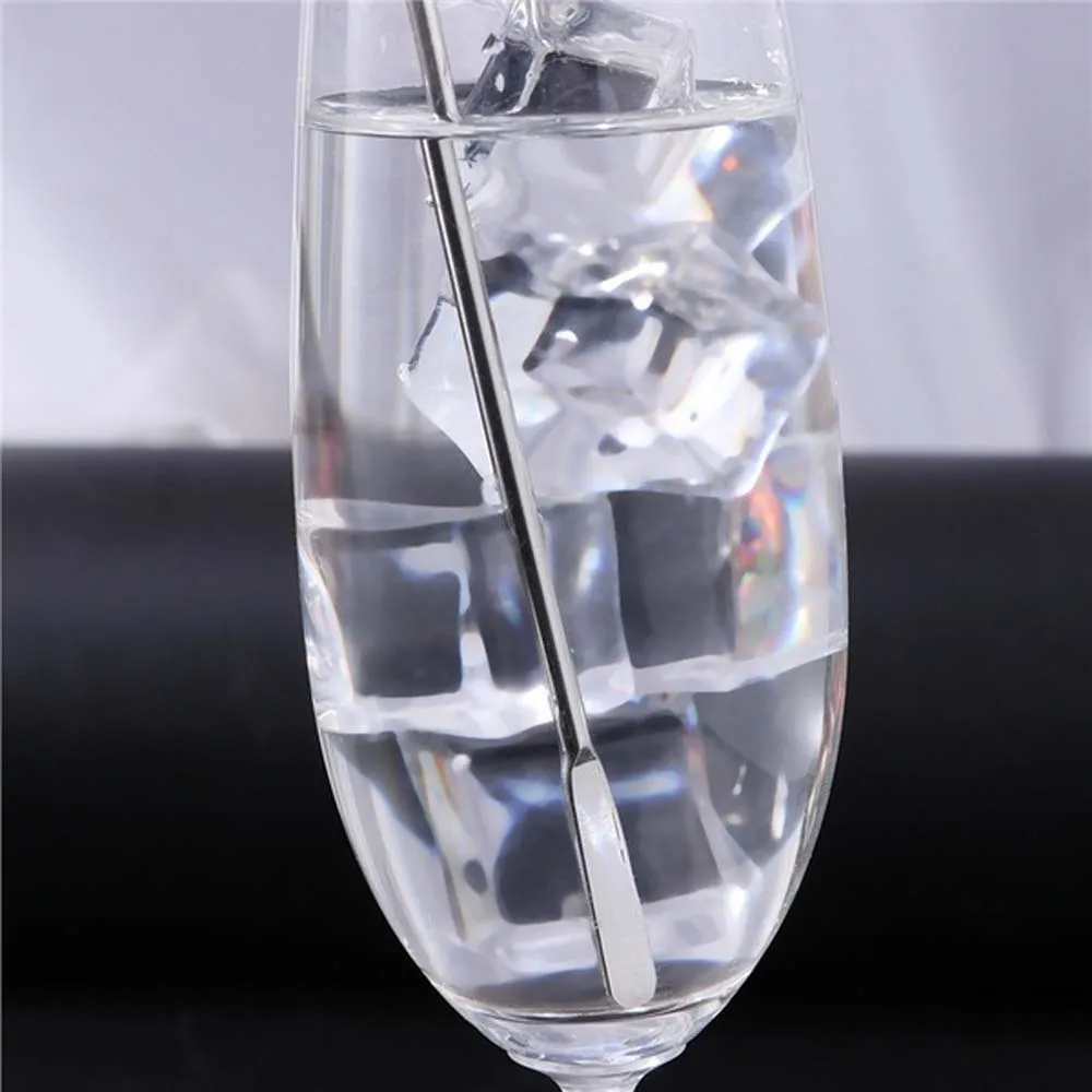 19cm Stainless Steel Bar tool Mixer Drink for Wedding Party Bar Cocktail Stirrers Swizzle Stick Mixing Sticks Stirrers