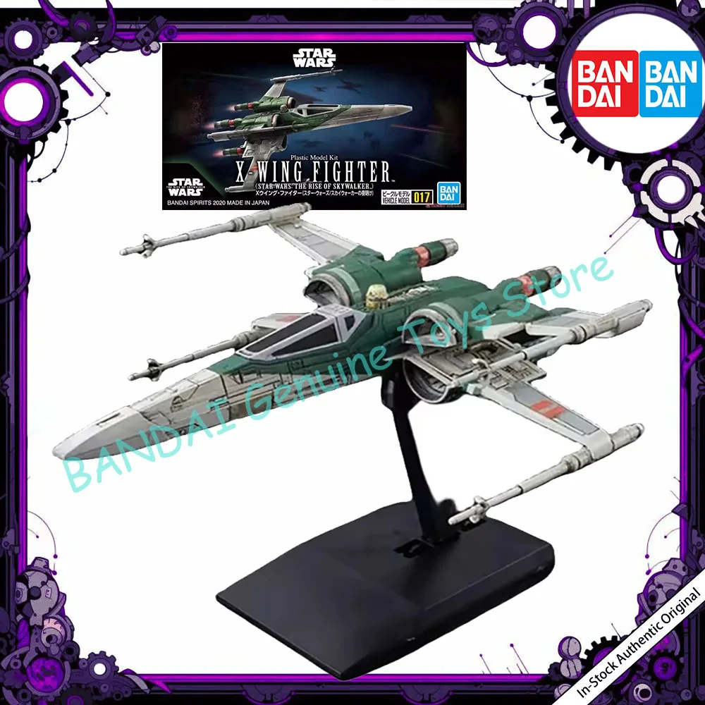 Bandai Original STAR WARS Anime Figure X-WING FIGHTER 017 Action Figure Toys for Kids Gift Collectible Model Ornaments