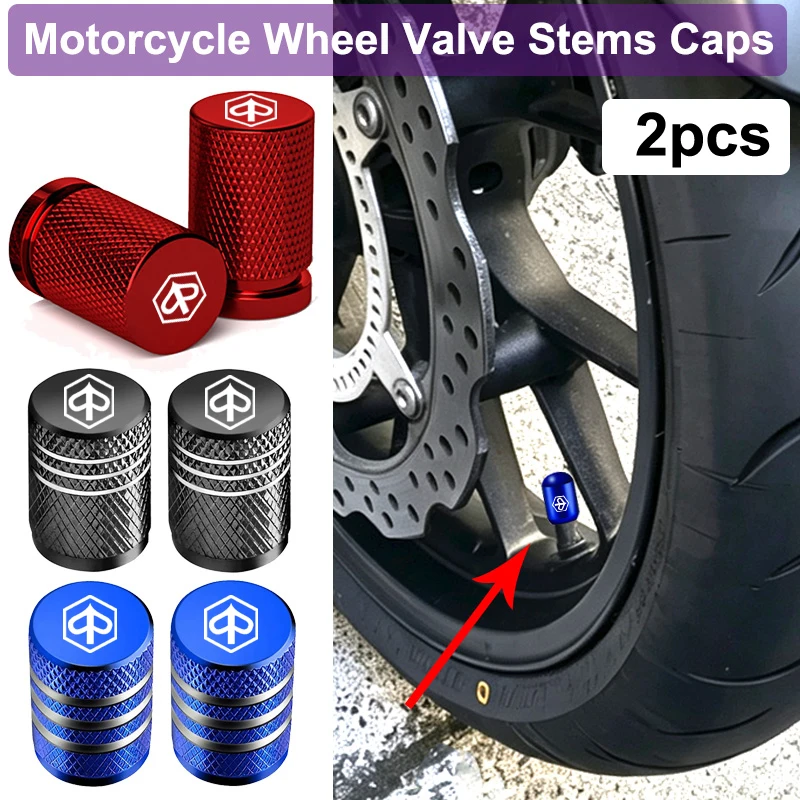 2pcs Motorcycle Wheel Tire Valve Stems Caps For PIAGGIO Liberty125 MP3 500 Medley Beverly 300 ZIP50 Airdust Covers Accessories