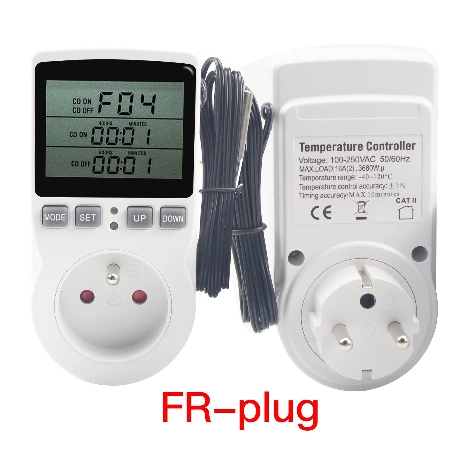 Digital Timing Temperature Controller Constant Temperature Socket 220V Household Appliance Plug for EU FR AU UK US
