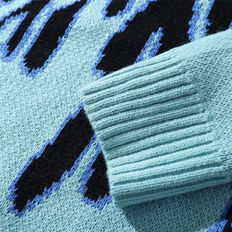 Loween تريكو جولة Ne مقنعين سترة طويلة Sve الكرتون الرسوم المتحركة نمط ألياف البوليستر الشتاء المرأة Faion