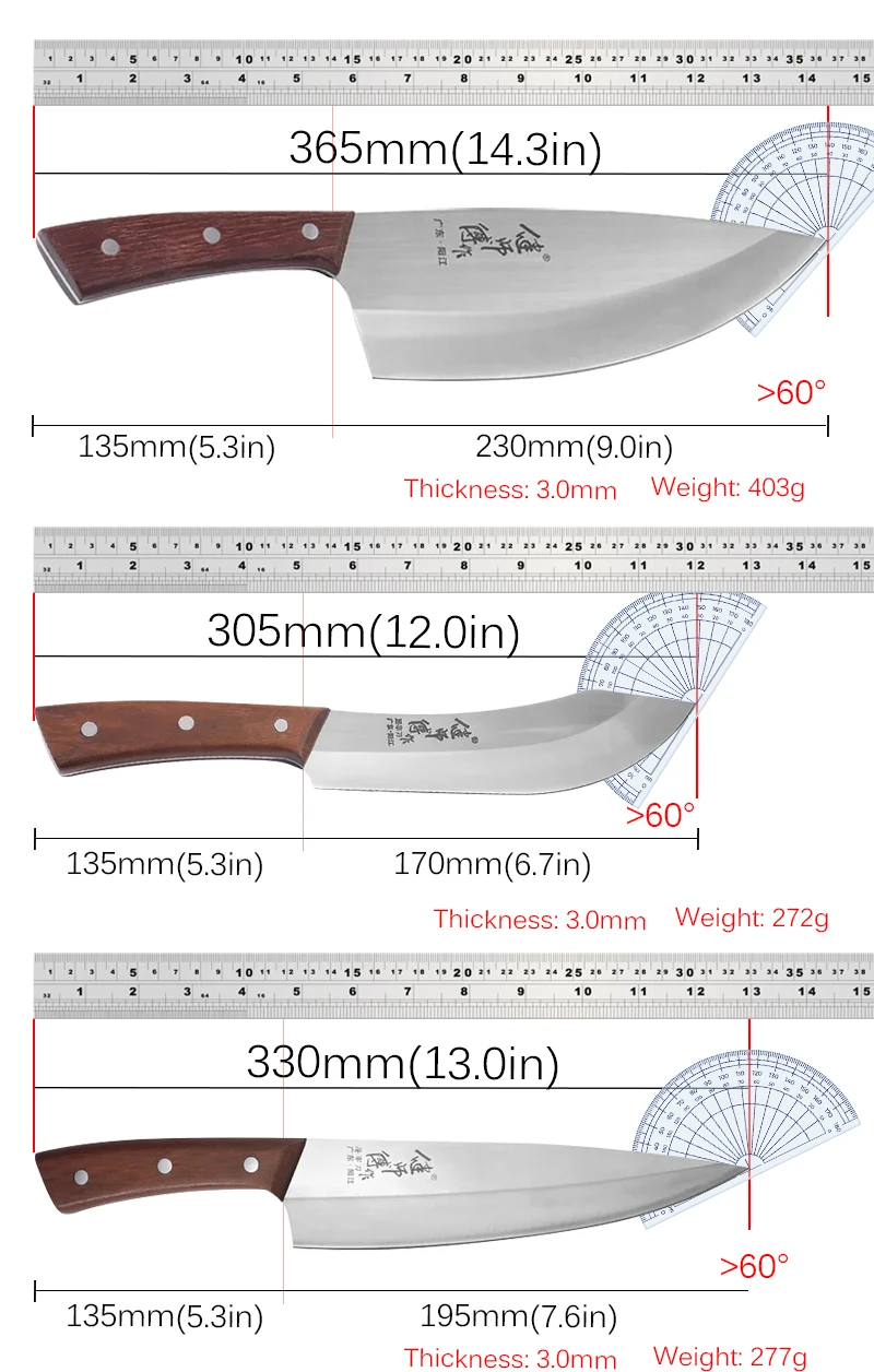Meat Cleaver Kitchen Knife Stainless Steel Boning Butcher Knife Fish Vegetables Slicing Chef Knife Engraving