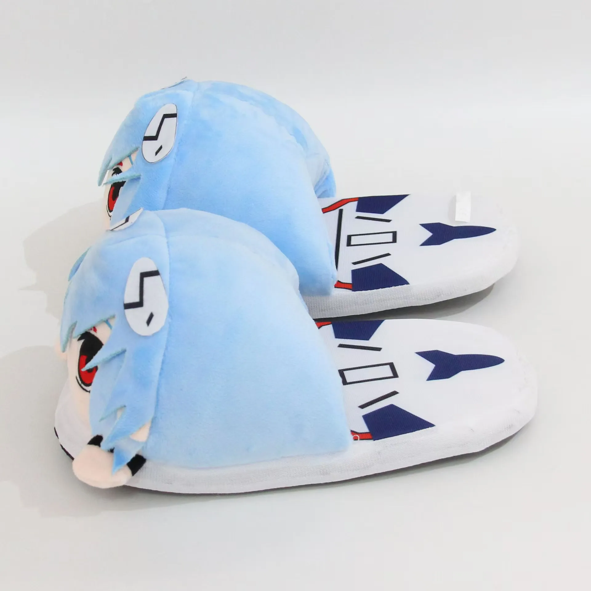 Pantofole da casa per coppia di cartoni animati Pantofole in peluche per soldato evangelico del nuovo secolo Rei Ayanami Animazione Pantofola in