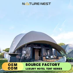 Safari Cabin Tent Glamping Scenic Area Campsite Tensile Membrane Structure PVC Material High-end Camping European Style Tent