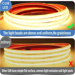 Waterproof IP68 COB LED Strip 24V Neon Light Underwater 12V 320Leds/m Flexible Ribbon Tape RA90 Lighting 3000K4000K 6000K