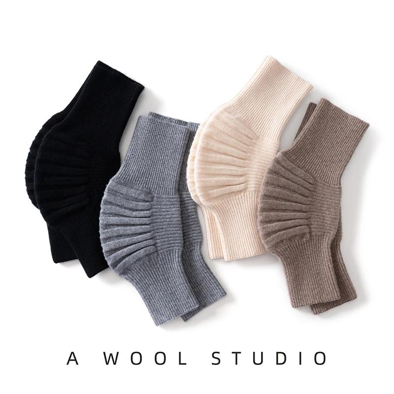 Autumn Winter 100% Merino Wool Knee Pads for Sports And Protection Soft Warm Comfortable Breathable Sports Protective Gear