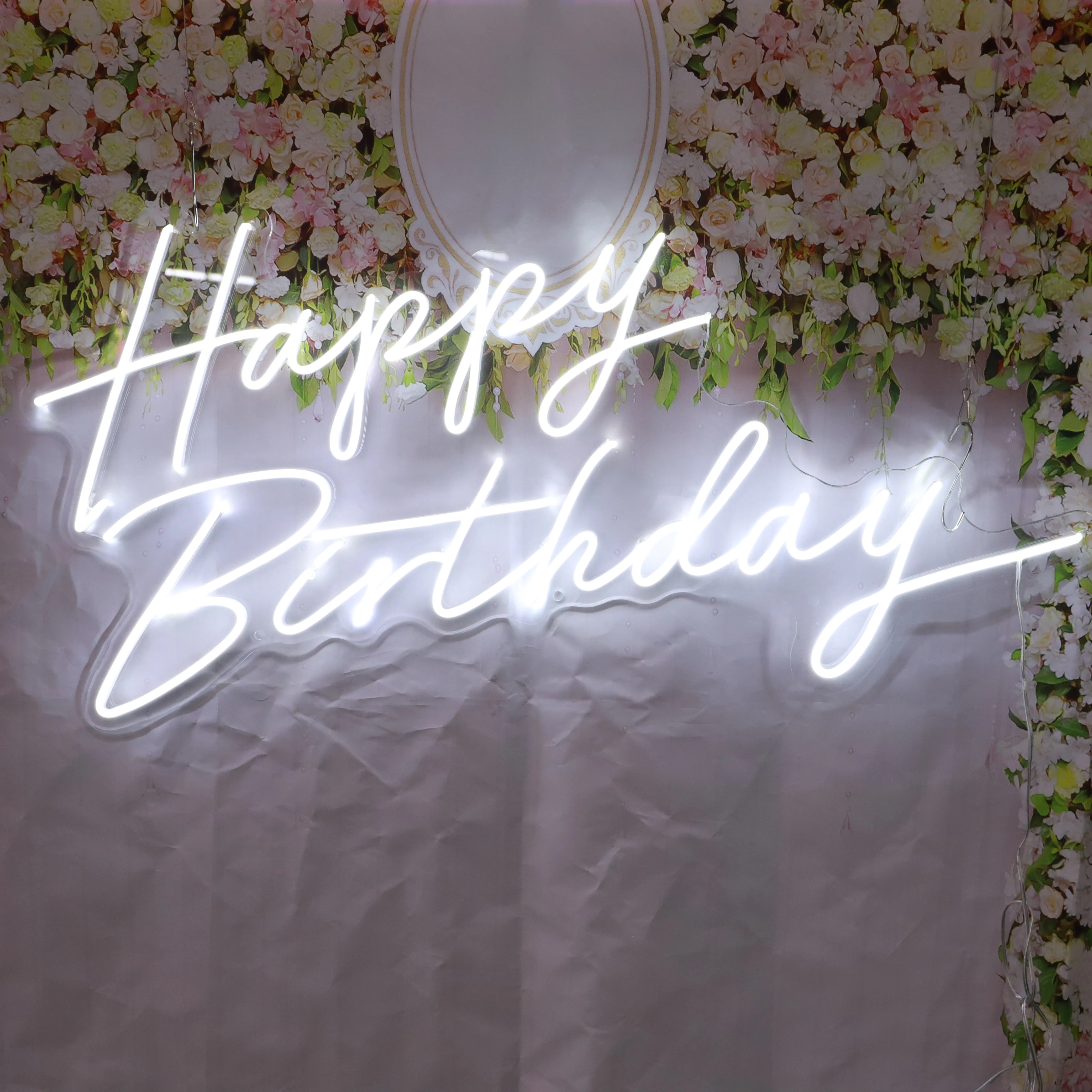 Gelukkige Verjaardag Bruiloft Led Neon Borden Licht Voor Party Indoor Outdoor Oh Baby Neon Light Sign Wedding Party Decoratie