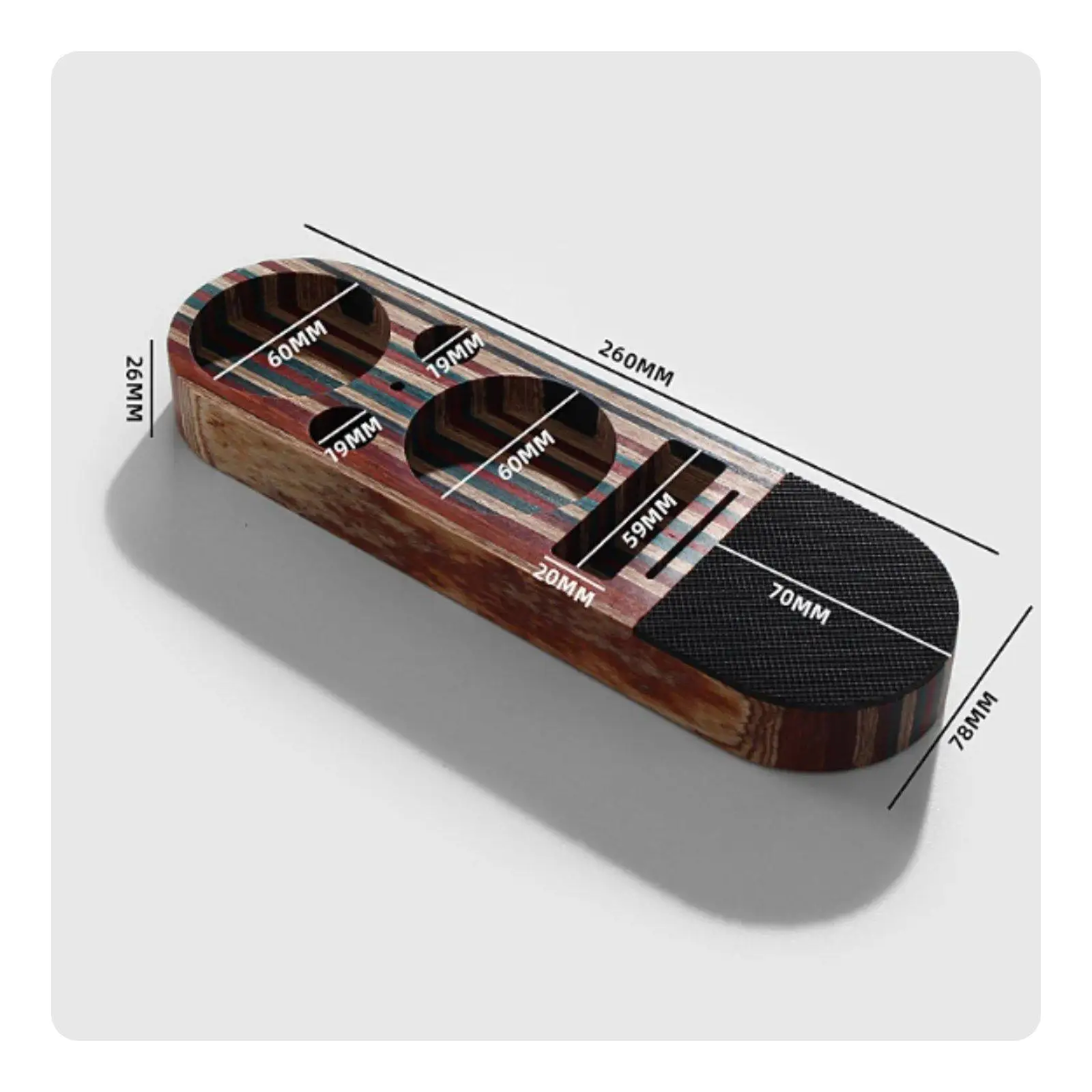 Coffee Press Base Versatile Espresso Tool Storage Holder Wood Silicone Rack for Coffee Shop Supplies Barista Workspace