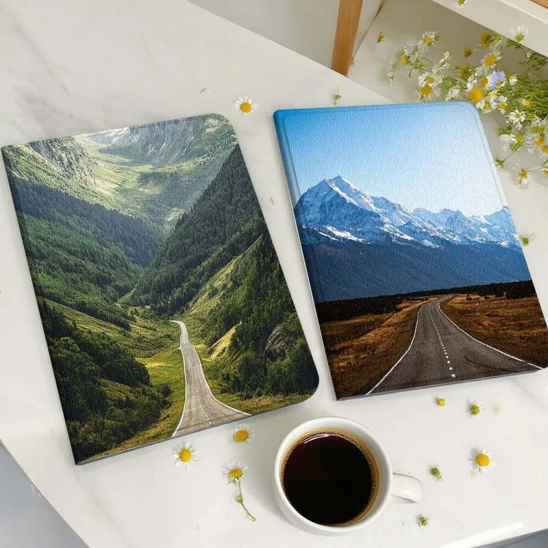 

Mountain Valley Country Road Tablet Case For Huawei Honor MatePad MediaPad Air 5 6 7 11 V6 V7 V8 V9 X9 X8 T10 T10s C5e T5 Gift