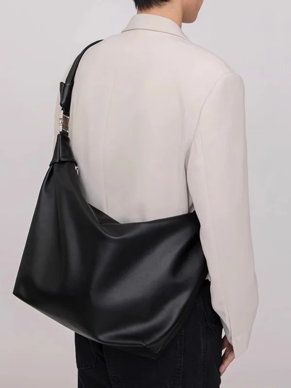 

Повседневная мужская сумка из мягкой кожи, модная корейская сумка с клецками, дорожная универсальная сумка через плечо для мужчин