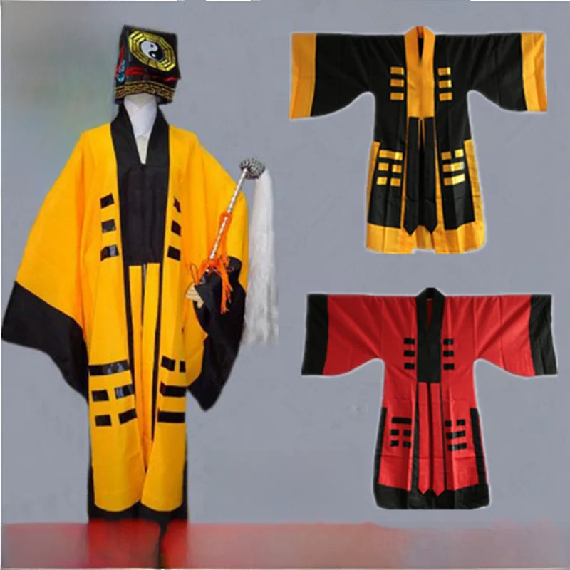 loween Performance Gown Tai Chi Stage Costume Set Long Robe Eight Triams Clothing Traditional Chinese Ethnic Faion