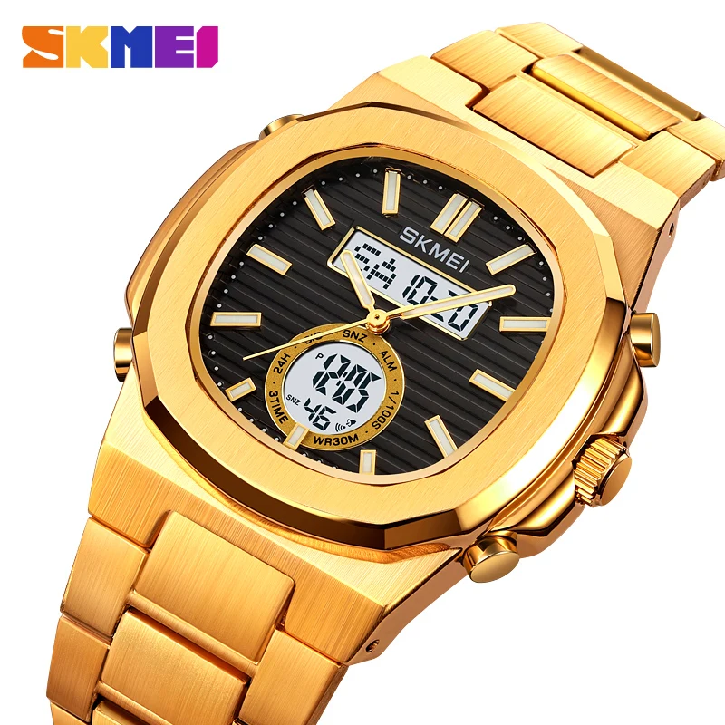 

SKMEI 2279 Masculino Мужские спортивные часы Модные повседневные деловые кварцевые часы 3-часовая подсветка Дата Водонепроницаемые наручные часы Relogio