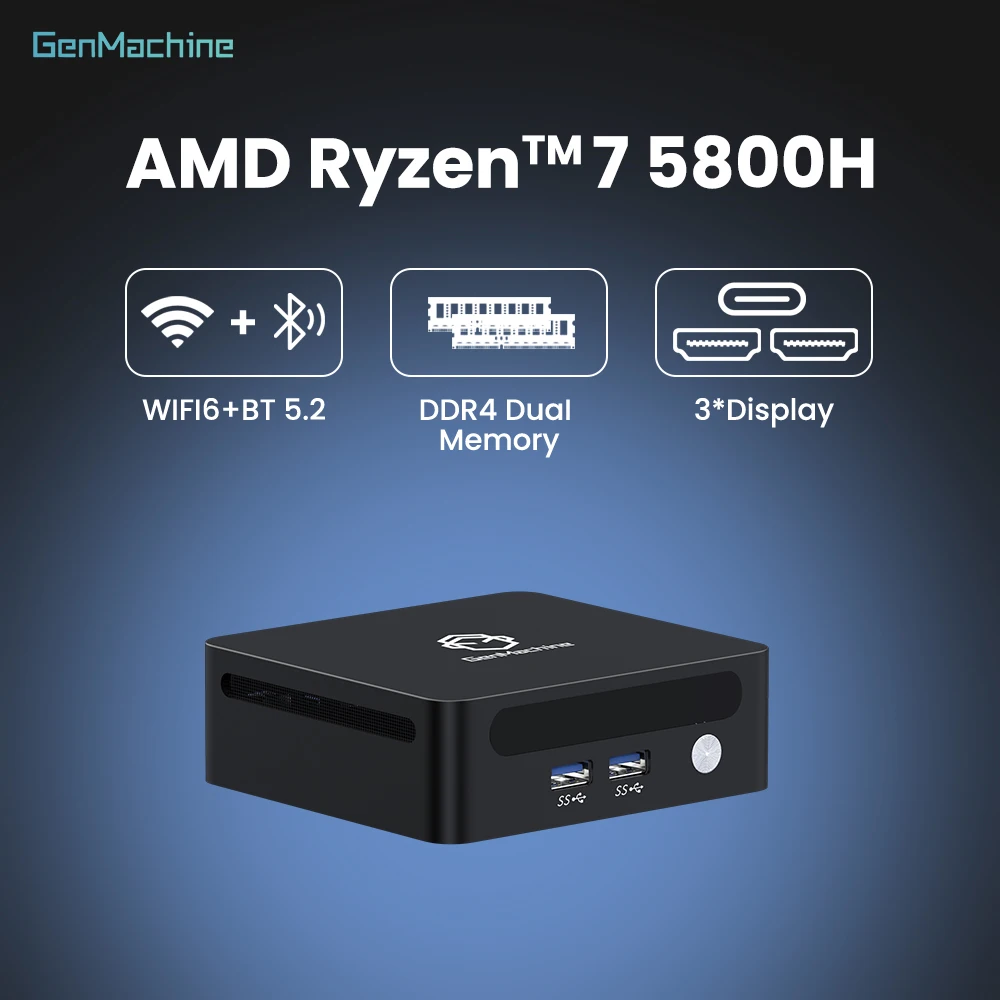 8c/16t 4.4ghz perfeito para streaming e trabalho diy pc mini pc gaming genmachine amd ryzen 5 5800h mini pc windows 11 ryzen desktop