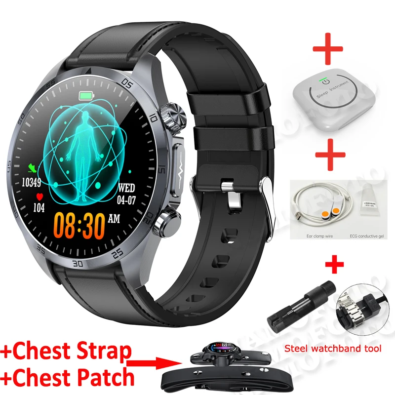 

NAMOFOTO New Smartwatch CES Sleep Aid Pulse Therapy Colck Men Health ECG Wristwatch Blood Lipids Pressure Uric Acid Smart Watch