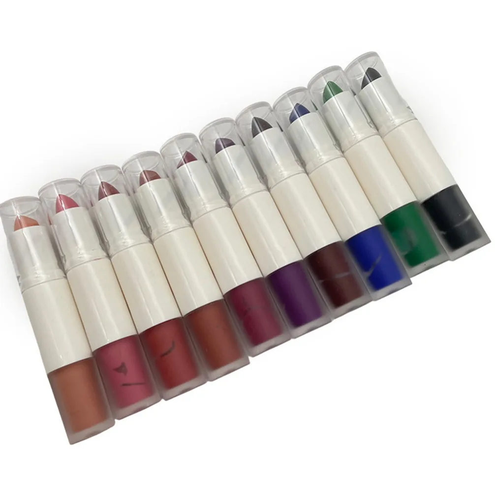 Dual Ended Lip Gloss Lipstick 2 in 1 Vegan Moisturizing Makeup Wholesale Bulk Private Label Custom Logo Lipstick
