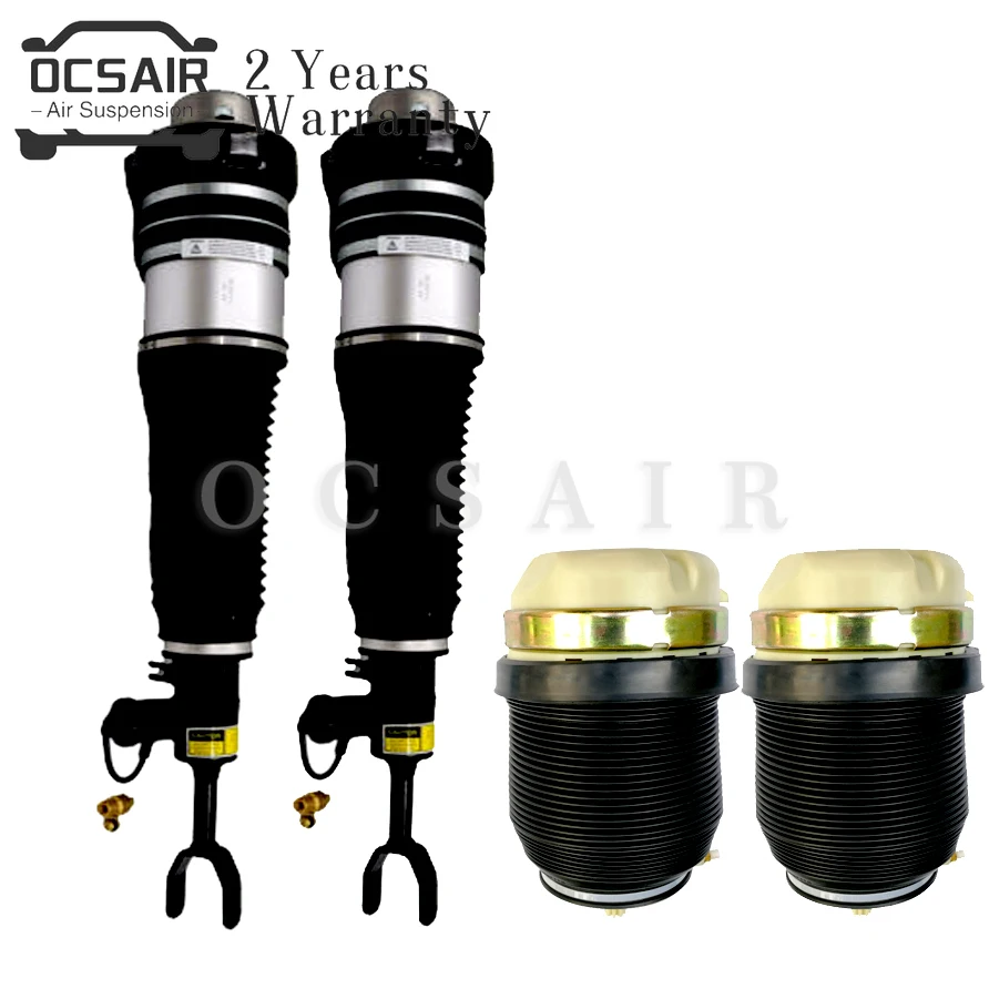 2Pcs Front Air Suspension Strut &2PCS Rear Air Spring for Audi A6 (4F, C6, S6, A6L, Avant)  2004-2011 3Y5616001F, 4F0616039N