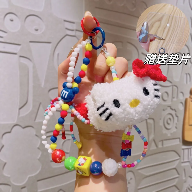 Leuke Kitty Pluche Sleutelhanger Cartoon Anime Kitten Pluche Pop Meisje Rugzak Hanger Kleurrijke Telefoon Ketting Decoratie Kerstcadeau